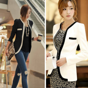 Womens White Black Colors Suit Blazer Coat Slim Jacket Outerwear For $15.38 At Ebay.com