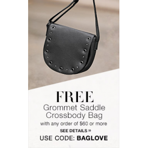 Get Grommet Saddle Crossbody Bag With Any Order Of $60 or More At Avon.com