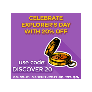 Now Celebrate Explorers Day With 20% Off At LivingSocial.com