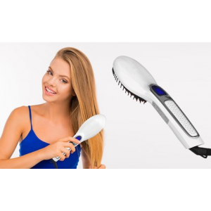 Salon Chic Heated Hair Straightening Brush with LED Display For $18.99 At Groupon.com