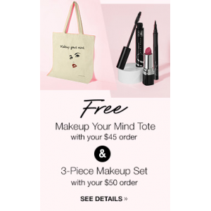 Free Makeup Your Mind Tote + 3 Makeup Products with any order of $50 or more! At Avon.com