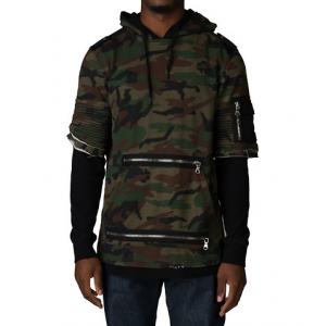 Buy Vintage Americana Moto Pullover Camo Hoddy For $69.50 At JimmyJazz.com