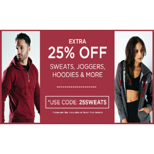 Extra 25% Off on Sweats, Joggers, Hoodies & More Only At JimmyJazz.com