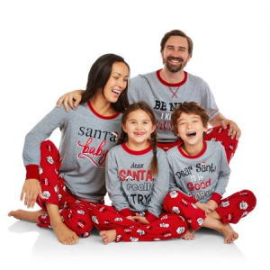 Buy Holiday Family Pajamas Santa's List Sleep Pant and Top 2 Piece Sleepwear Set For $12.97 At Walmart.com