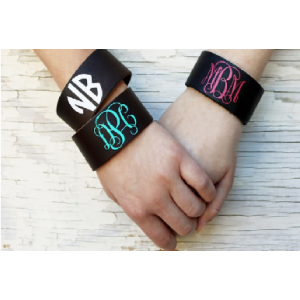 Grab One or Two Monogrammed Leather Cuffs For $8.99 At Groupon.com