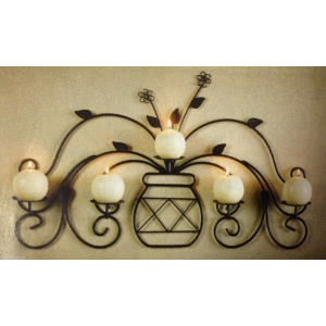 Get Metal Vase Wall Sconce Decor Candle Votive Pillar Holder Leaf Floral Accent For $36.99 At Ebay.com