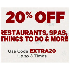 Get Extra 20% Off Restaurants, Things to Do Beauty, Spas & More At Groupon.com