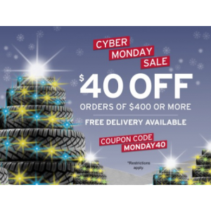 Cyber Monday Sale : Get $45 Off on Order Of $400 & More At Tirebuyer.com