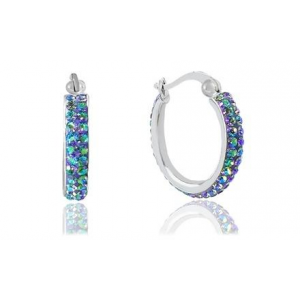 Mystic Huggie Hoop Earring Made with Swarovski Elements For $7.99 At LivingSocial.com