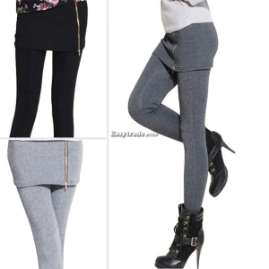 New Women Warm Winter Zipper Skinny Slim Leggings Thick Footless Stretch Pants For $5.63 At Ebay.com