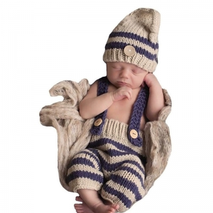 Newborn Baby Crochet Knit Hat Infant Photo Photography Bib Pant Prop Outfit New For$7.49 At Ebay.com