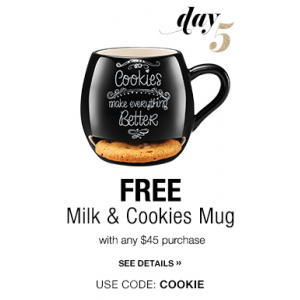 Get Free Milk and Cookies Lover Mug With Any $45 Purchase At Avon.com