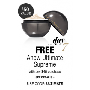 Get FREE Anew Ultimate Supreme Advanced Performance Creme with your $45 order