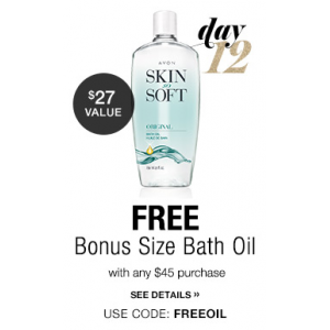 Get Free Bonus Size Original Bath Oil With Any $45 Purchase At Avon.com