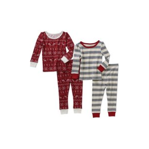 Buy Baby Toddler Girl Tight Fit Pajama 4 Piece Sets Just For $4.50 At Walmart.com