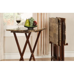 Buy Faux Marble TV Tray Table Set (5 Piece) For $63.99 At Groupon.com