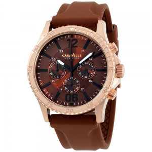 Caravelle New York 44 mm Analog Display Japanese Quartz Brown Men's Watch For $17.99 At Ebay.com