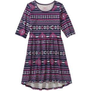 Buy Faded Glory Girls' Elbow Sleeve Hi Lo Dress For $4 At Walmart.com