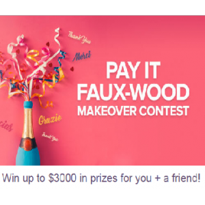 Faux Wood Makeover Contest : Win Up To $3000 in Prizes For You + a Friend At Blinds.com