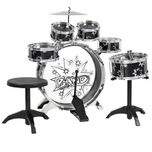 BCP Kids Toy Musical Instrument 11 Piece Kids Drum Set W/ Bass Drum, Tom Drums, Cymbal, Stool, Drumsticks Drum Kit For $29.99 At Walmart.com