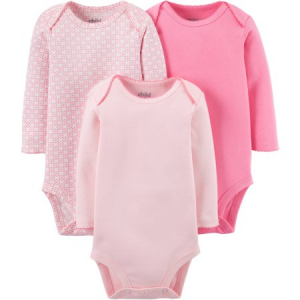 Buy Child Of Mine By Carter's Newborn Baby Girl Long Sleeve Bodysuits 3 Pack For $6.97 (Walmart.com)