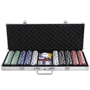 Goplus 500 Chips Poker Dice Chip Set Texas Hold'em Cards w/ Aluminum Case For $35.99 At Ebay.com