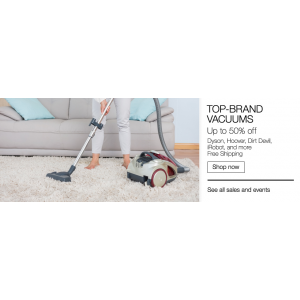 Top Vacuum Brands : Save Up to 50% off on Dyson, iRobot & more