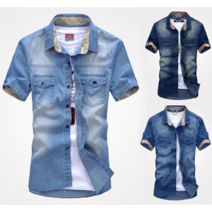 New fashion Men's Jeans Casual Slim Fit Stylish Wash Vintage Denim Shirts For $9.89 At Ebay.com