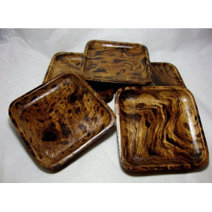 Set Of 5 PCS Coasters Mango Wooden Natural Wood Coffee Cup Saucers For $15.99 Ebay.com