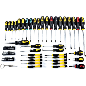 JEGS 69-pc Magnetic Screwdriver set Awls Torx Square Phillips Slotted Bits For $17.75  At ebay.com