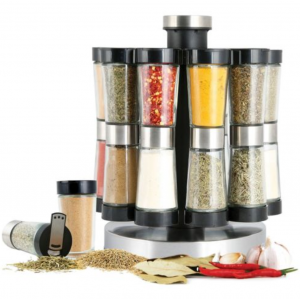 Orii Gourmet Revolving 20 Jar Spice Rack Accent Carousel Spinning Lazy Susan For $19.98 At Ebay.com