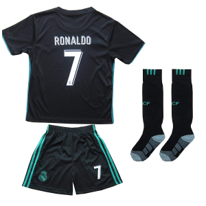 REAL MADRID #7 RONALDO KIDS AWAY SOCCER JERSEY & SHORTS YOUTH $29.99  At Amazon.com