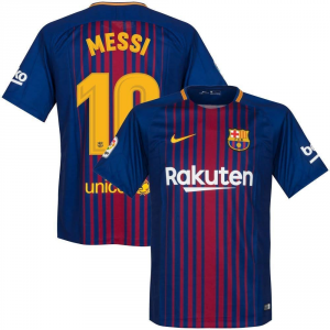 NIKE Barcelona Home Messi Jersey 2017/2018 (Official Printing) $104.99 At Amazon.com