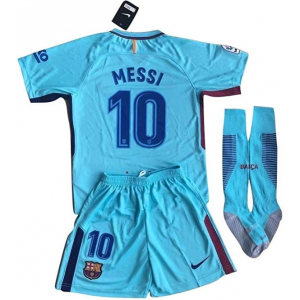 Messi #10 FC Barcelona 2017-2018 Youths Away Soccer Jersey with Socks Set $29.99 At Amazon.com