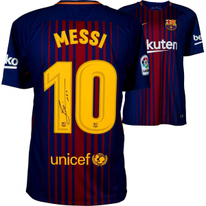 Lionel Messi Barcelona Autographed 2017-2018 Home Jersey - Fanatics Authentic Certified - Autographed Soccer Jerseys $849.99 At Amazon.com