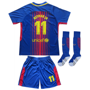 Youth Sportswear Barcelona Neymar 11 Kids Home Soccer Jersey/Shorts Socks Set $15.99  At Amazon.com