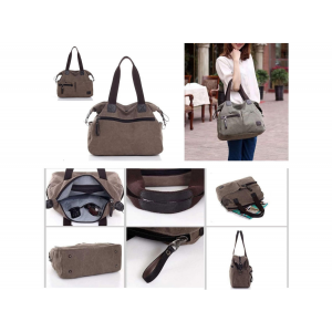 Uptown Journey Canvas Bag + Free RFID Blocker Wallet - 5 At $44.99(livingsocial)