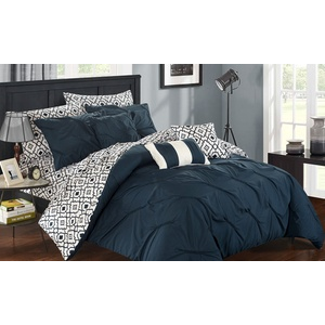 Reversible Bed-In-a-Bag Comforter and Sheet Set (10-Piece) $90 