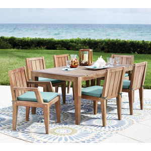  Larger View Larger	Alternate	Room	Room Detail	Detail   BERMUDA 7-PIECE OUTDOOR DINING SET this outdoor dining set is the perfect excuse for a patio party At $1,899.00 (home decorators)