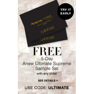 Get Free 5-Day A New Ultimate Supreme Sample Set With Any Order + Free Shipping Only At Avon.com