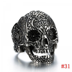 Buy Stainless steel steam men punk ring skull cool gothic rings At $4.74(ebay.com)