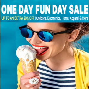 One Day Fun Day Sale Upto  An Extra 20% Off Outdoors,Apparel & More At Groupon.com