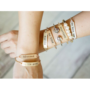 Inspirational Tribe Bracelet with a Stamped Phrase At  $12.99(LivingSocial.com)