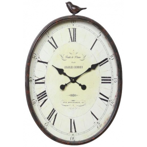 TRAITS DE PLUME WALL CLOCK WITH BIRD a little bit of country french for every home At $67.00 (home decorators)