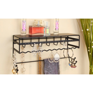 Simplify Wall-Mount Jewelry and Accessory Storage-Rack Organizer Shelf  At $15.99 (group on)