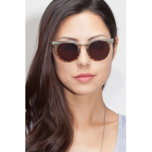 Grab Striped Mint Sunglasses For Women At $70 (Eyebuydirect)